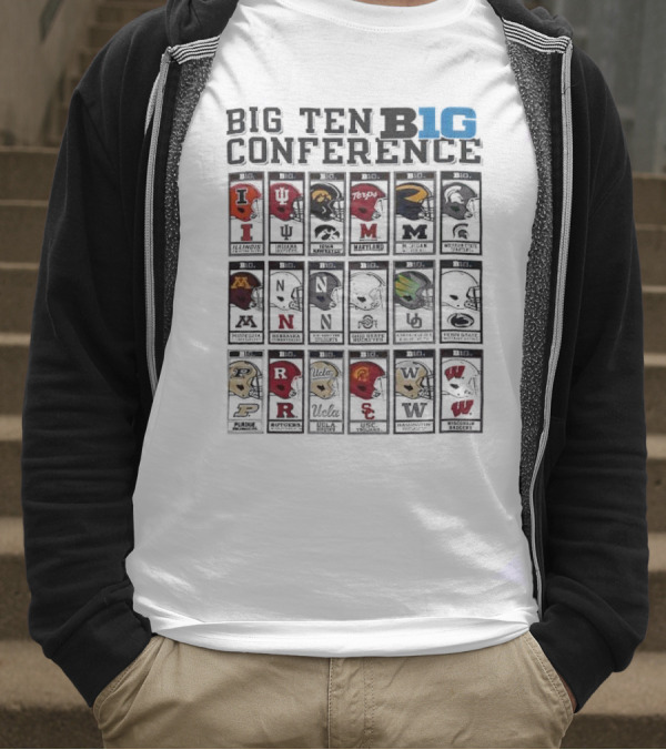 Big Ten Conference 2025 All Team Helmet Collection T-Shirt