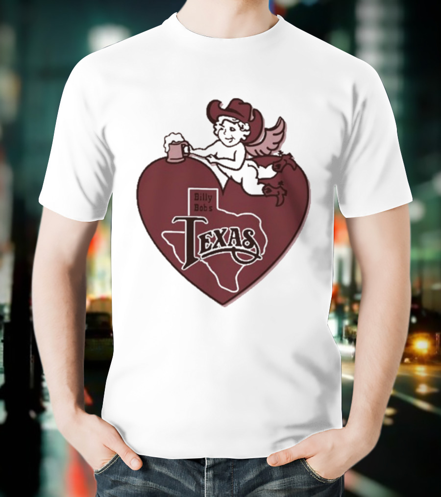 Billy Bob’s Texas Cupids Heart With Cowboy Hat And T-Shirt
