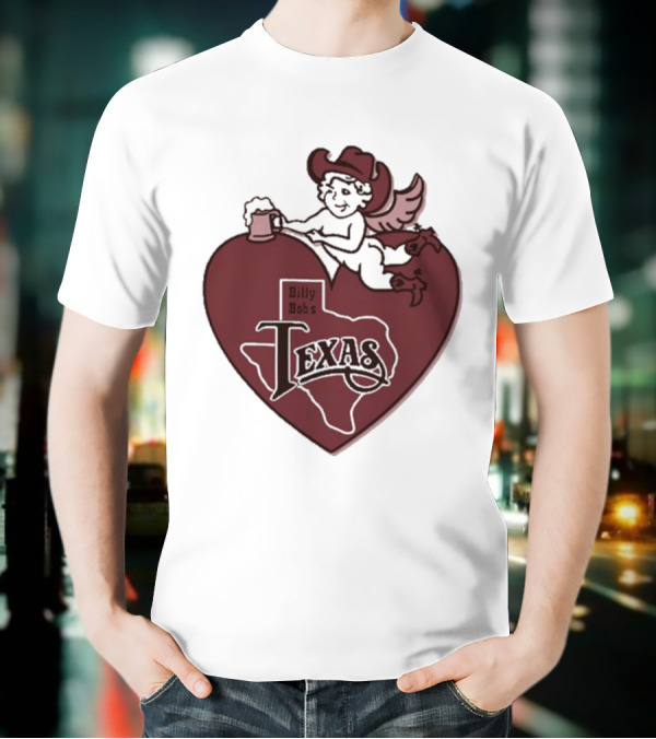 Billy Bob’s Texas Cupids Heart With Cowboy Hat And T-Shirt