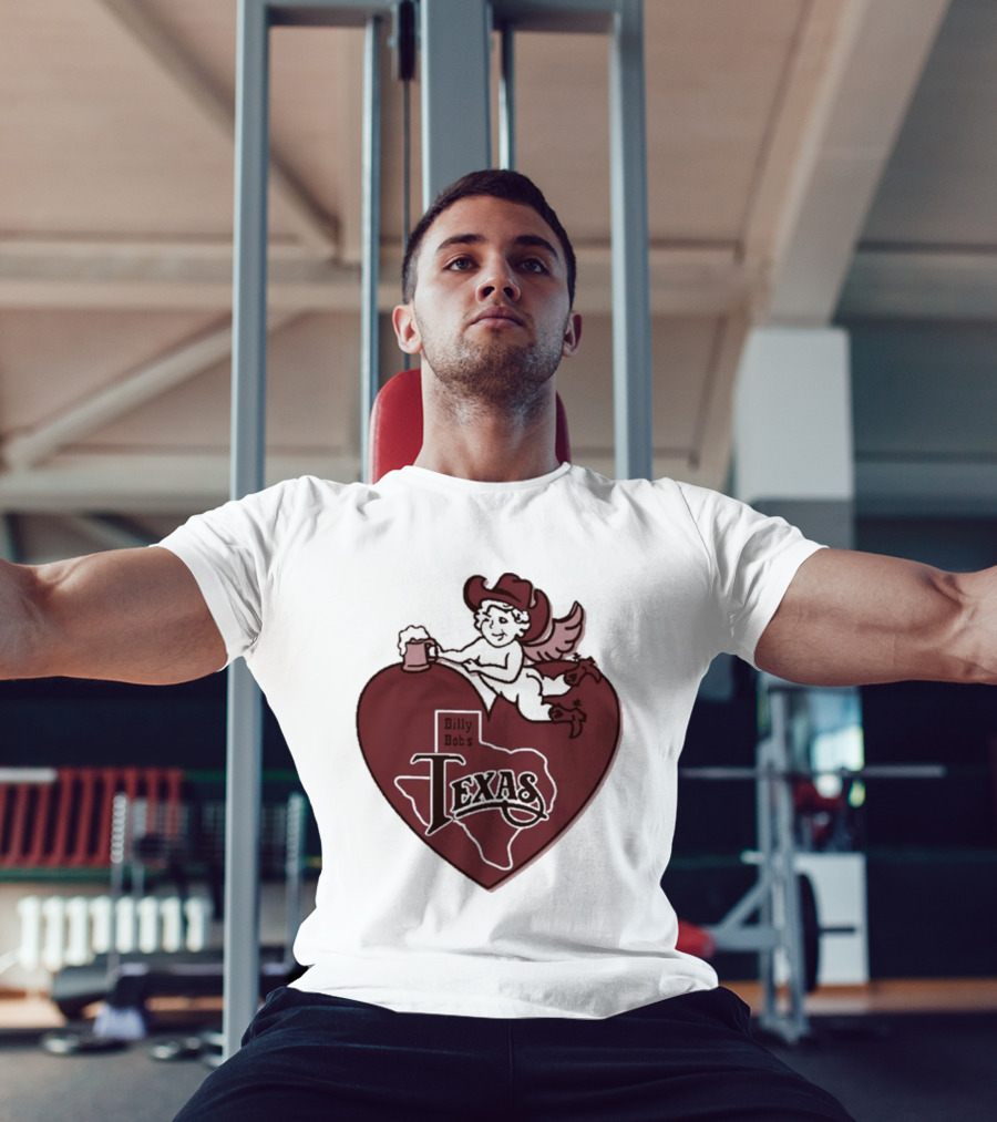 Billy Bob’s Texas Cupids Heart With Cowboy Hat And T-Shirt