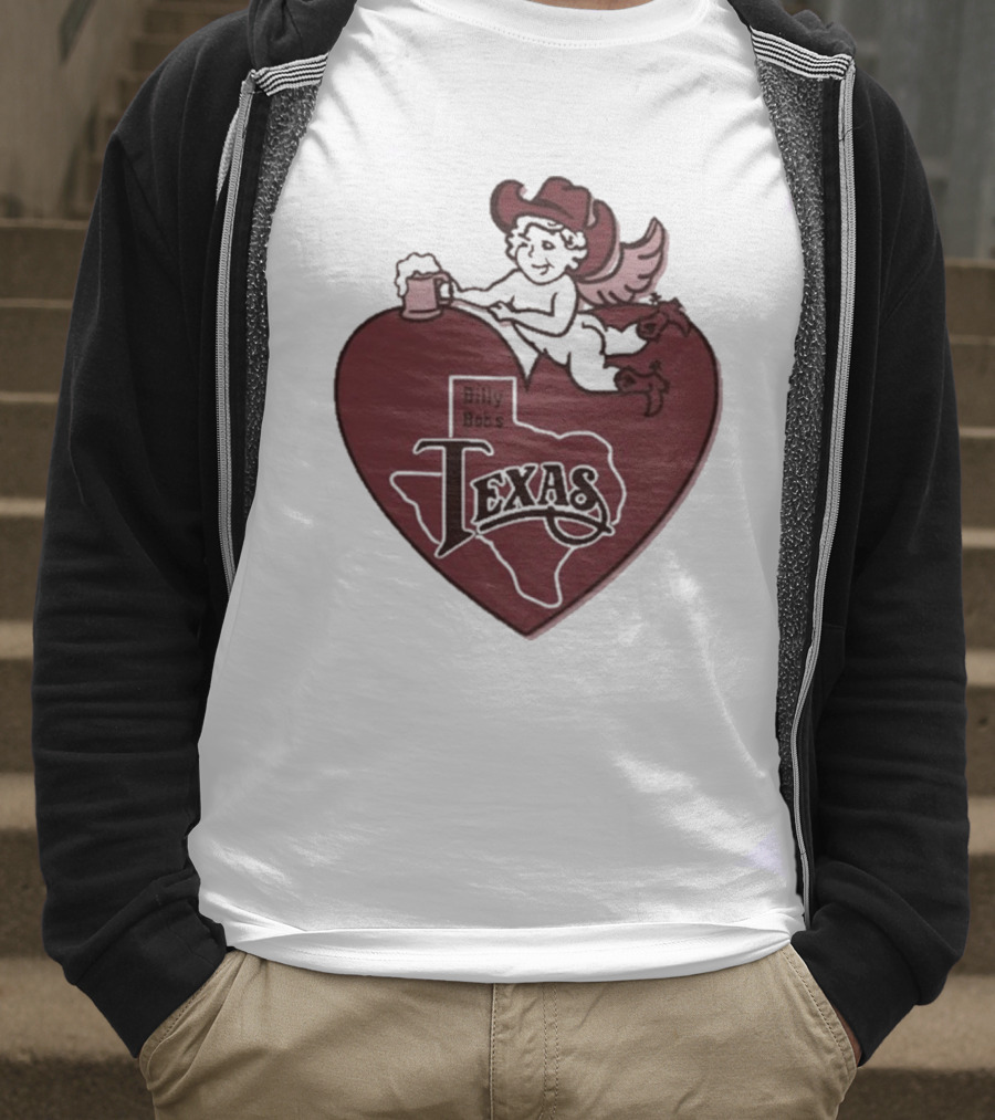 Billy Bob’s Texas Cupids Heart With Cowboy Hat And T-Shirt