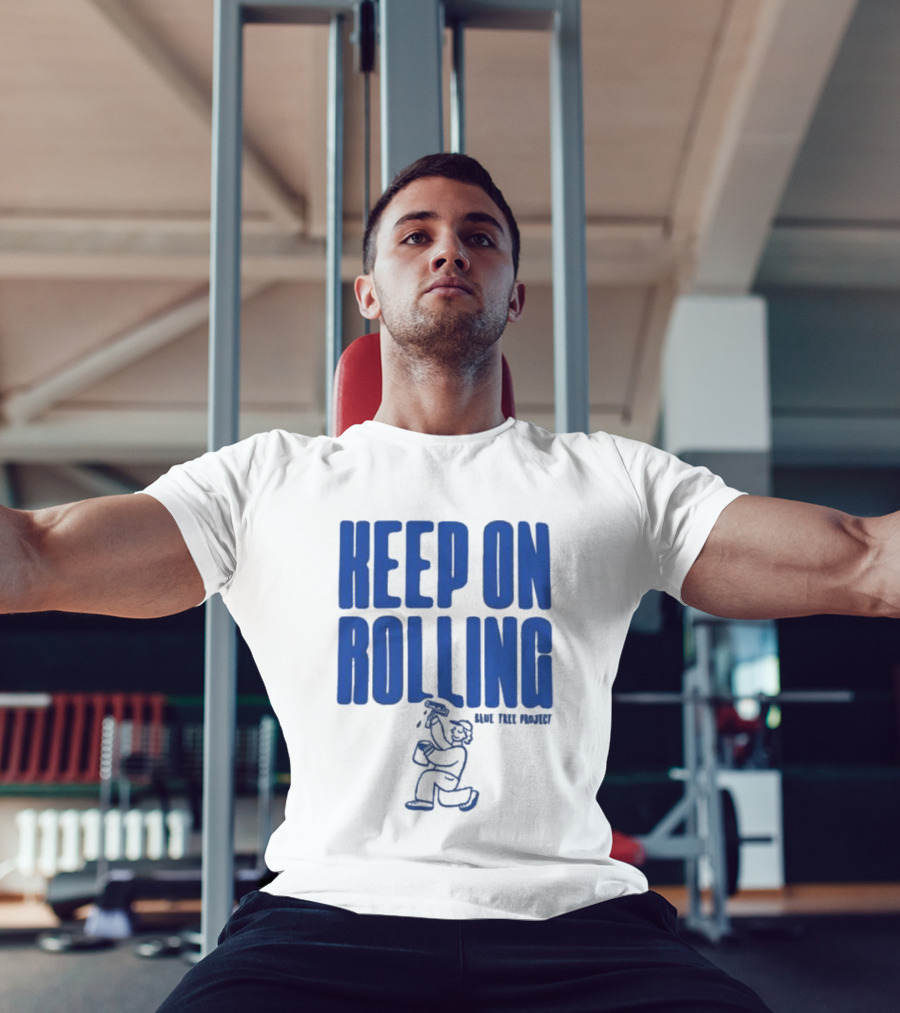Keep On Rolling Blue Tree Project T-Shirt