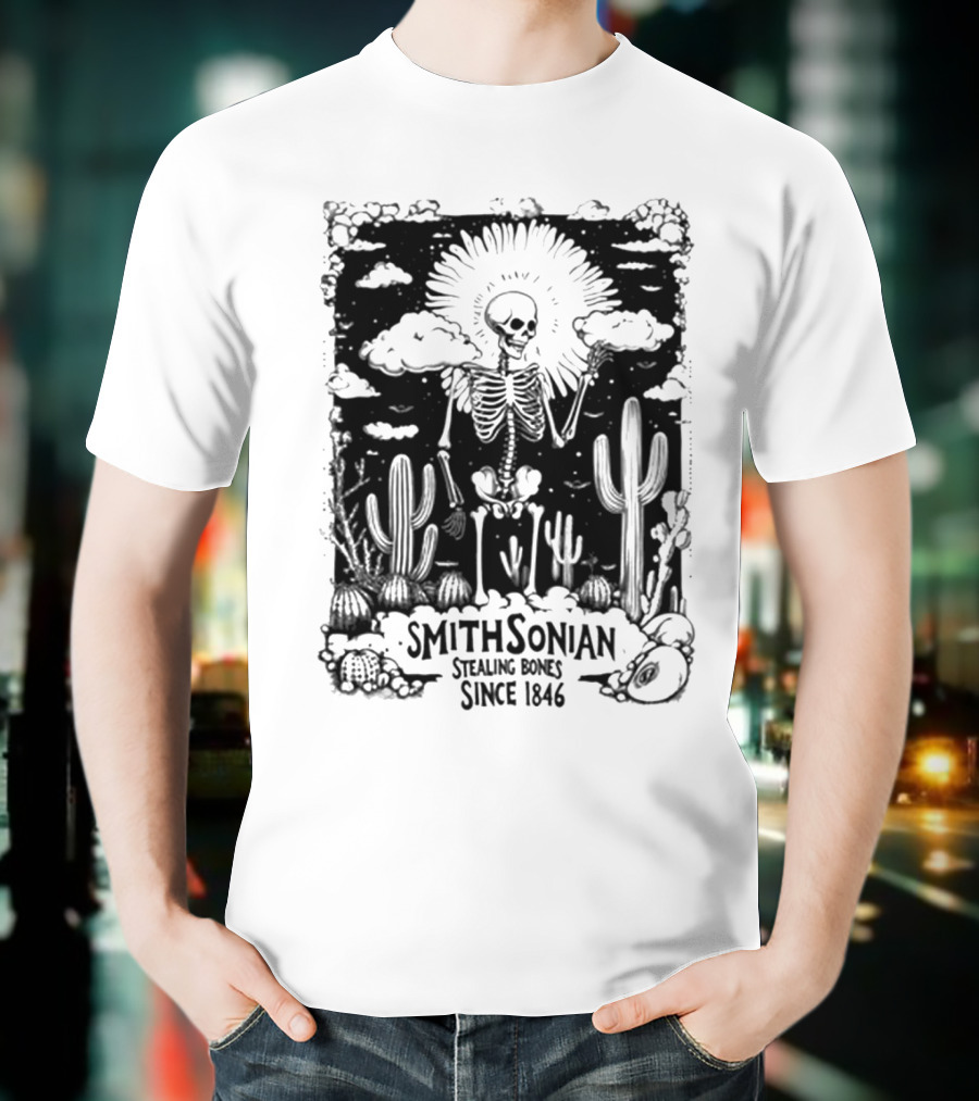Blurrycreatures Smithsonian Stealing Bones Since 1846 American Myth Blurry Creatures T-Shirt