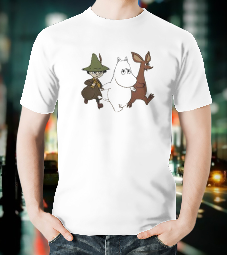 Bjork Moomin Sniff Snufkin Characters T-Shirt