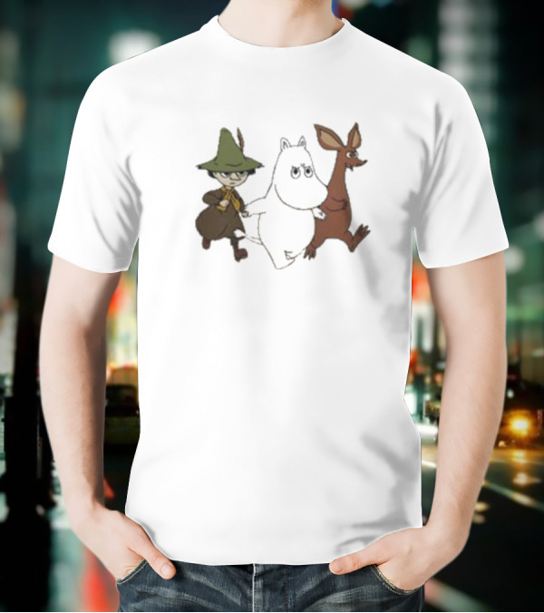 Bjork Moomin Sniff Snufkin Characters T-Shirt