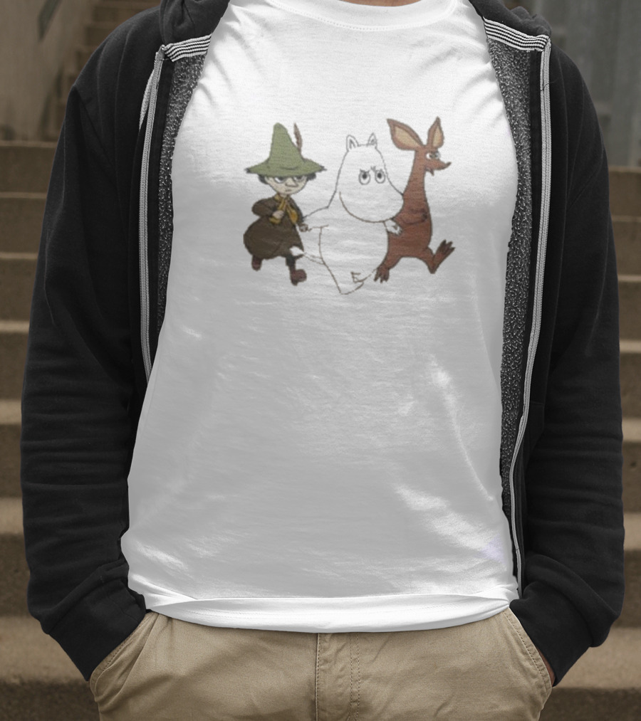 Bjork Moomin Sniff Snufkin Characters T-Shirt