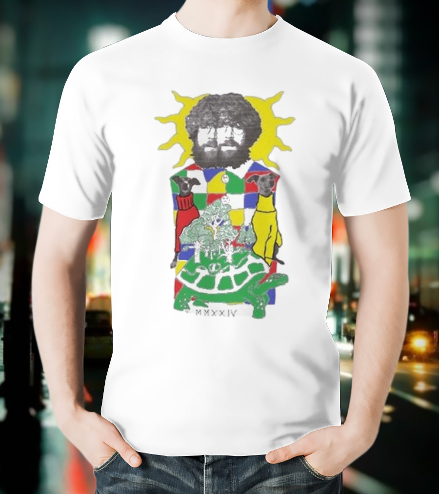 JW Francis Born Losers Records Sunburst Patchwork Dogs And Tortoise MMXXIV T-Shirt