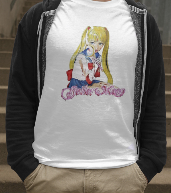 Bl00dina Sailor Moon Anime Mirror And Lipstick T-Shirt