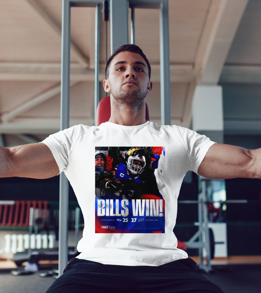 Buffalo Bills Win 27-25 Against Baltimore Ravens Divisional Rnd Playoffs 24/25 T-Shirt