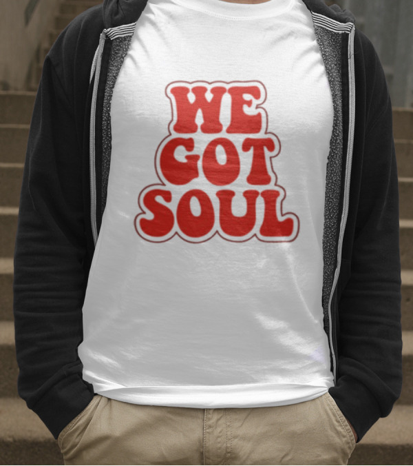 Burna Boy We Got Soul Retro Red Text Style T-Shirt