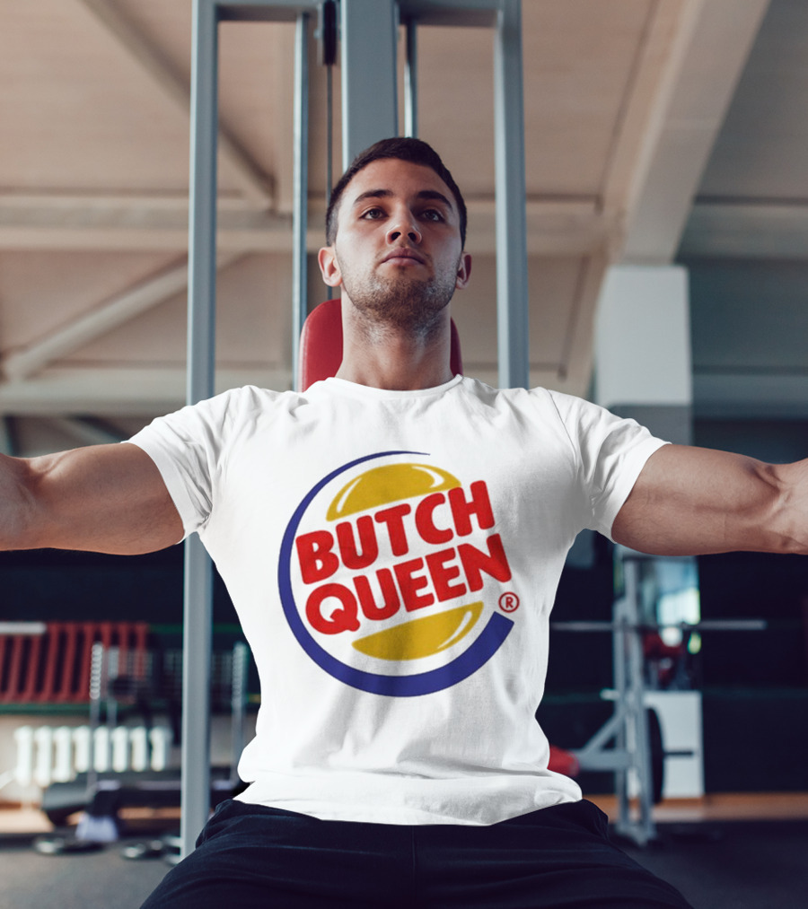 Butch Queen Burger King Parody Iconic Fast Food Logo Style T-Shirt