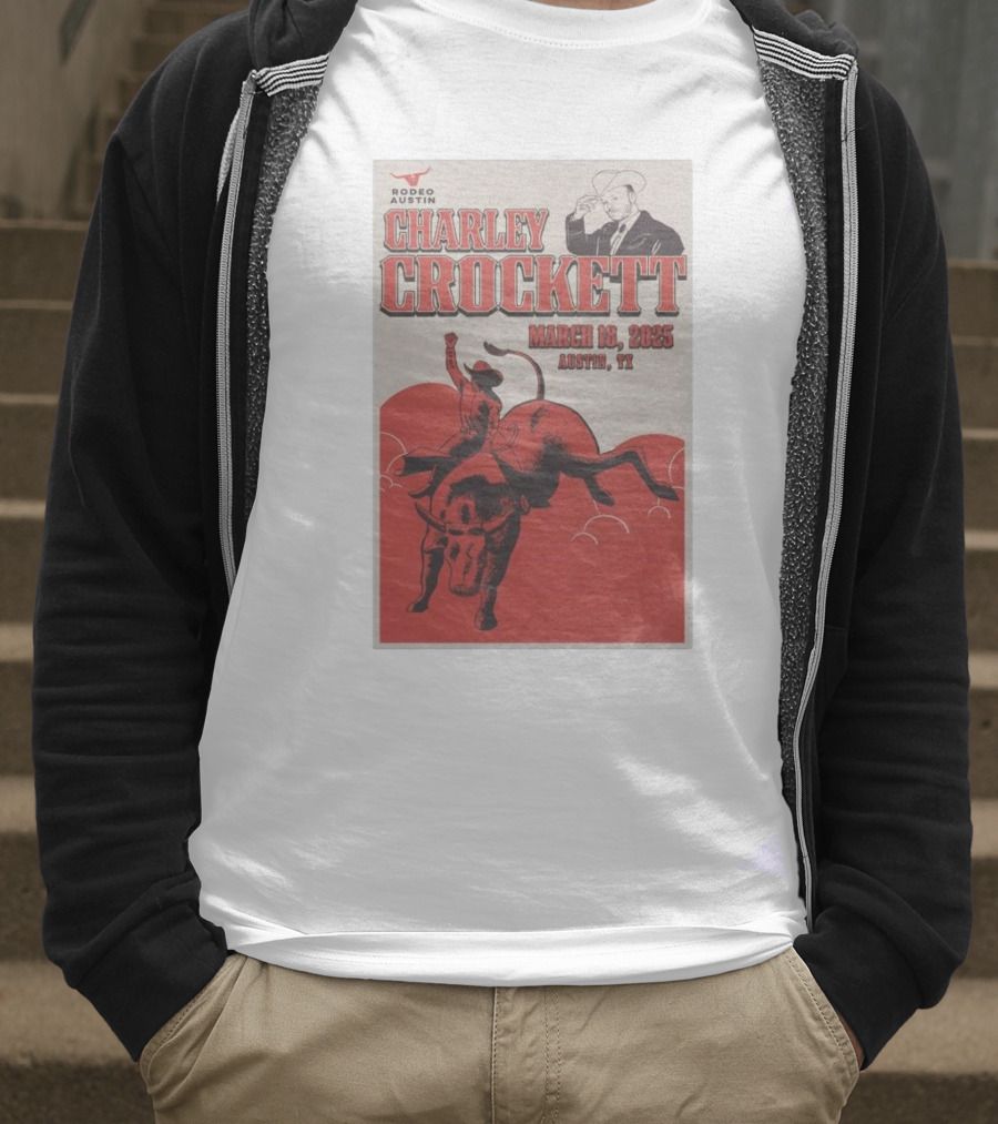 Charley Crockett March 18 2025 Rodeo Austin TX T-Shirt