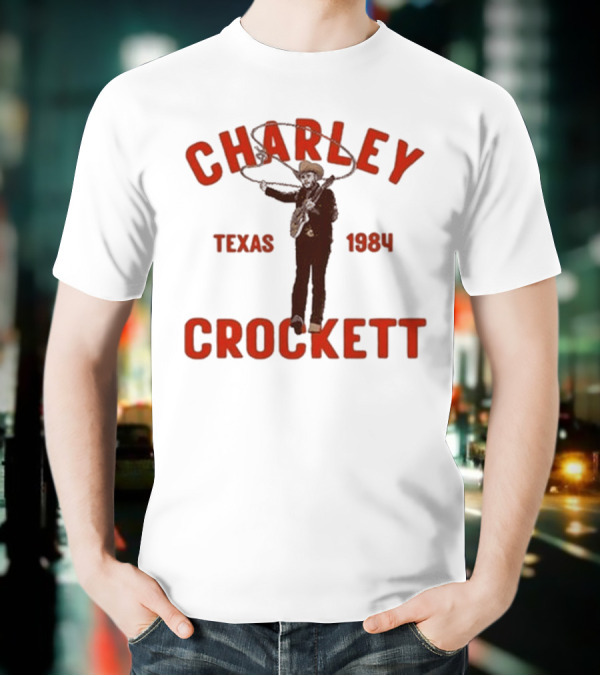 Charley Crockett Texas 1984 Lasso Cowboy T-Shirt
