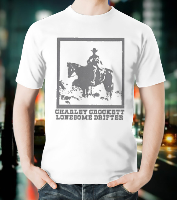 Charley Crockett Lonesome Drifter Cowboy On Horseback T-Shirt