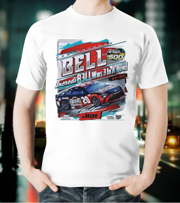 Christopher Bell Wins 3 In A Row Shriners Children’s 500 Race 2025 NASCAR Cup Series JGR T-Shirt