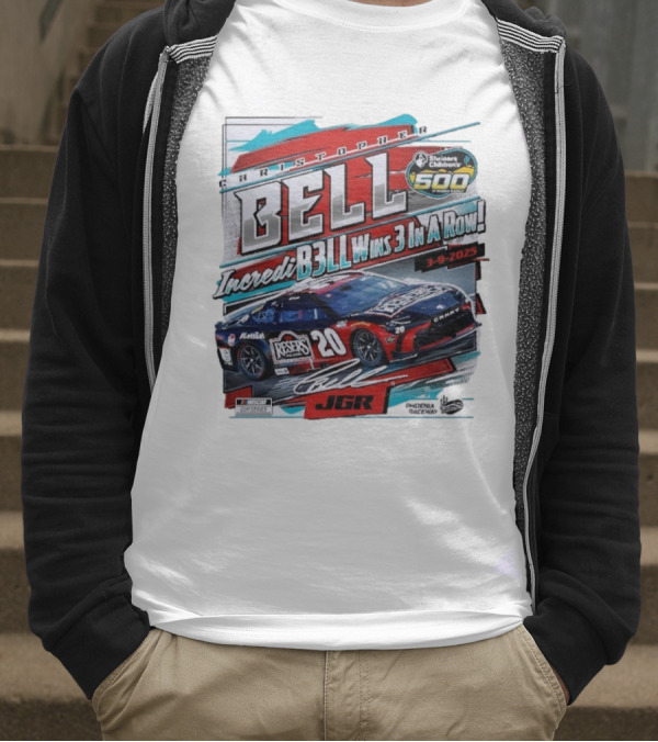 Christopher Bell Wins 3 In A Row Shriners Children’s 500 Race 2025 NASCAR Cup Series JGR T-Shirt