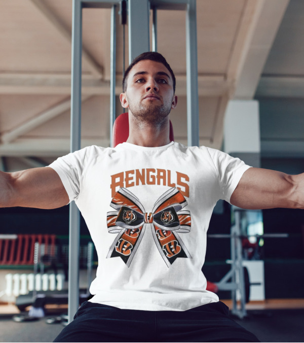 Cincinnati Bengals Bow Featuring Iconic Tiger Logos T-Shirt