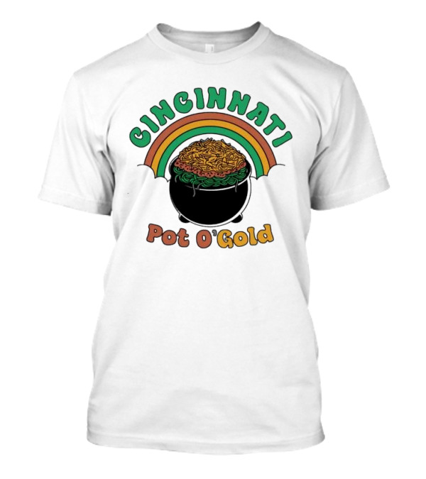 Cincinnati Pot O Gold Rainbow St Patricks Day T-Shirt