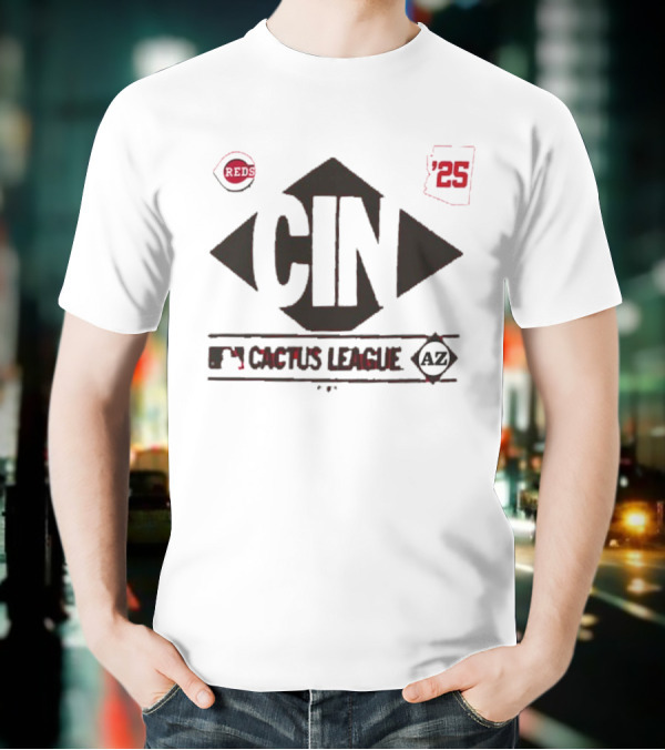 Cincinnati Reds 2025 CIN Cactus League AZ True Icon T-Shirt