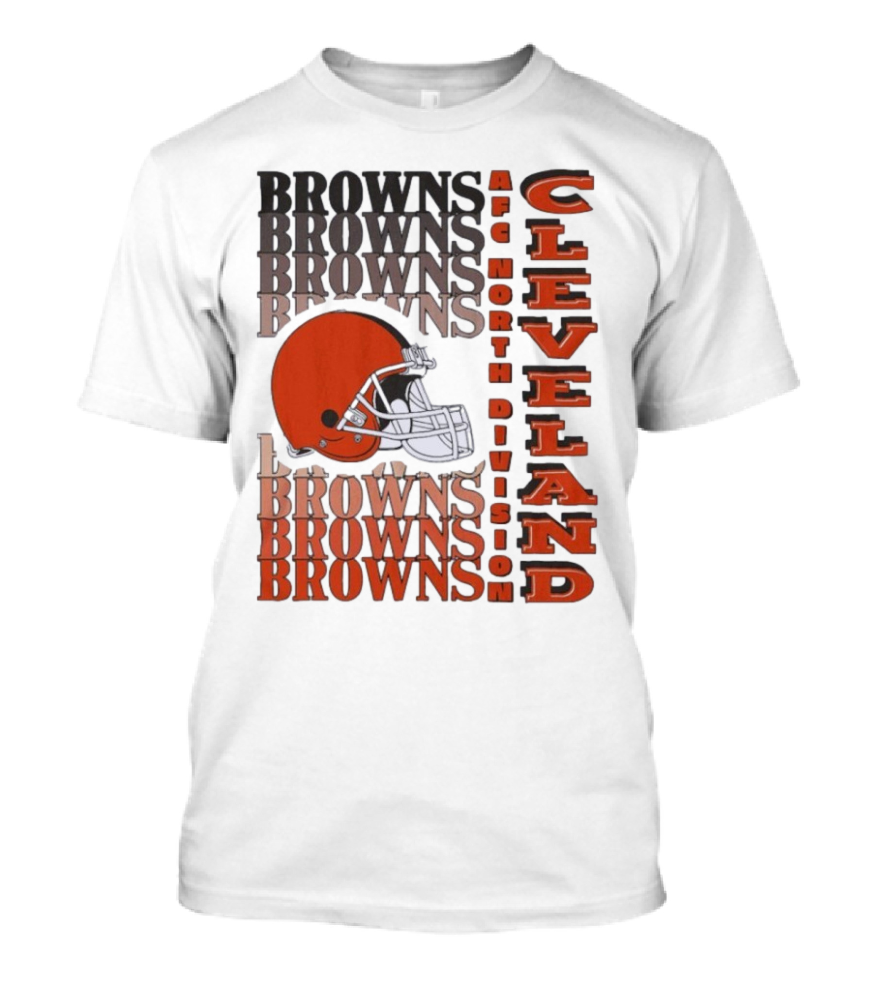 Cleveland Browns AFC North Division Browns Helmet T-Shirt