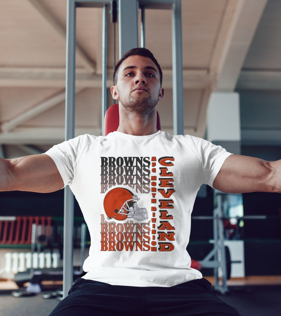 Cleveland Browns AFC North Division Browns Helmet T-Shirt