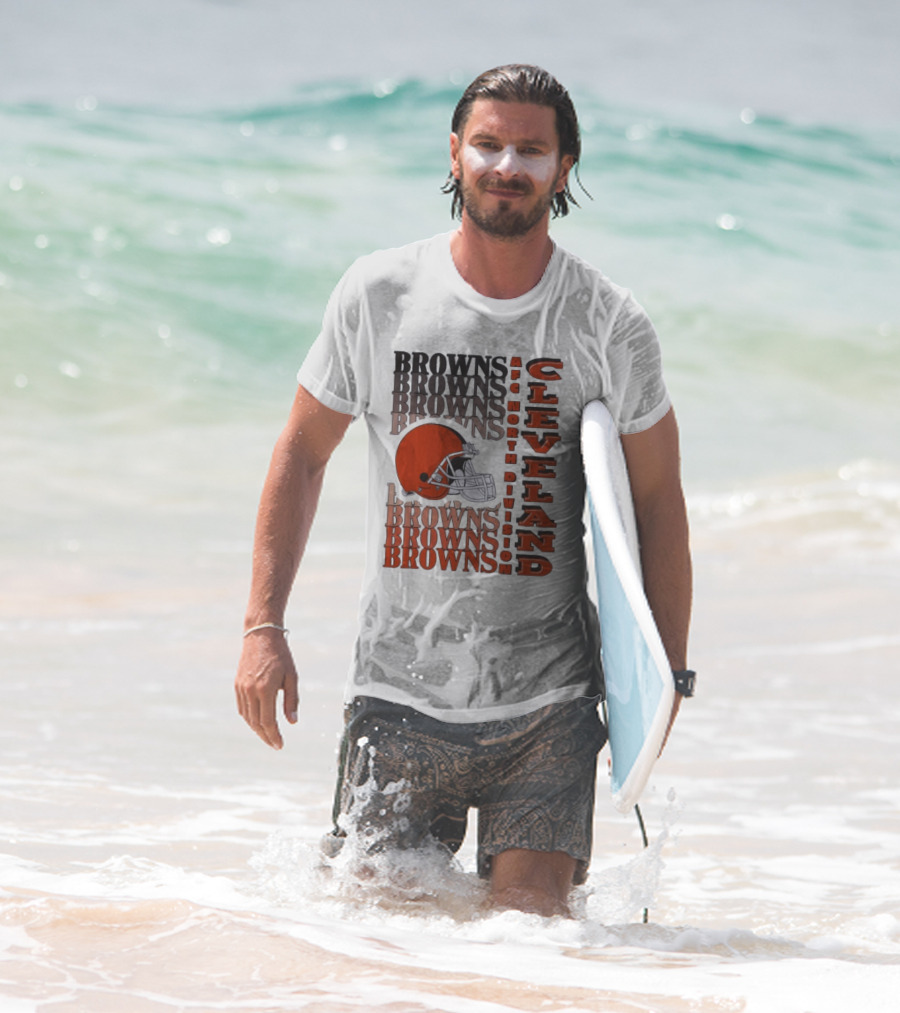 Cleveland Browns AFC North Division Browns Helmet T-Shirt