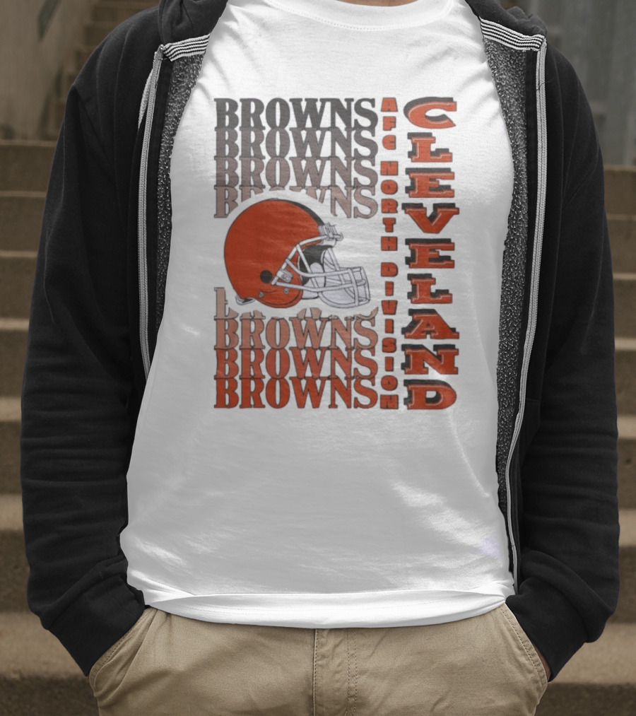 Cleveland Browns AFC North Division Browns Helmet T-Shirt