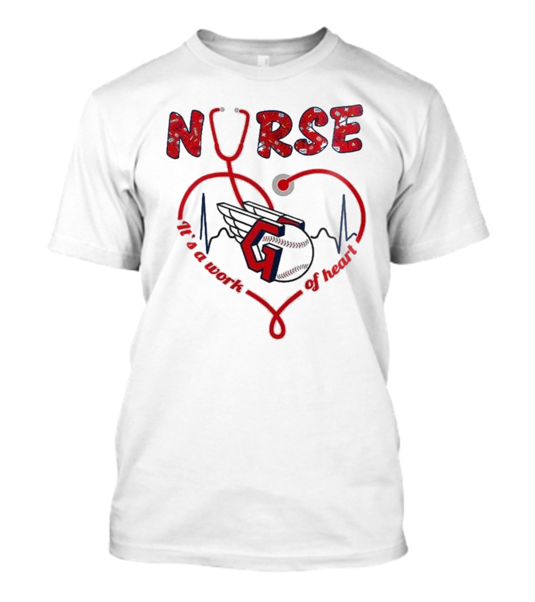 Cleveland Guardians Nurse Appreciation 2025 Worth Of Heart T-Shirt