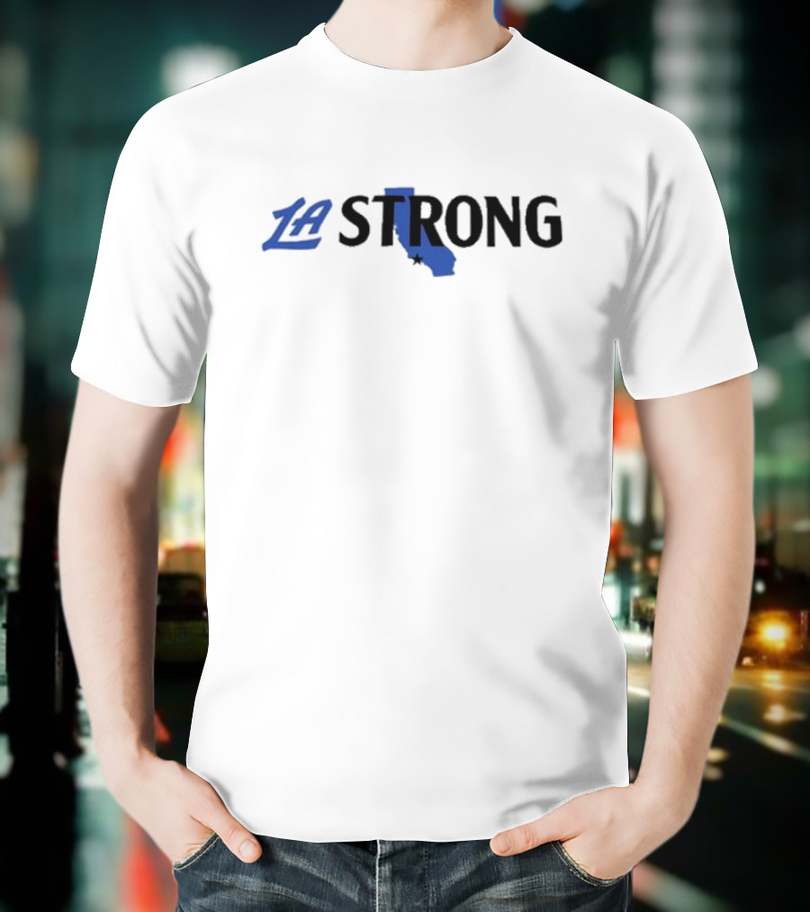 LA Clippers Basketball Los Angeles Strong California Map Design T-Shirt