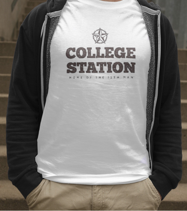 College Station Home Of The 12th Man Star Emblem T-Shirt