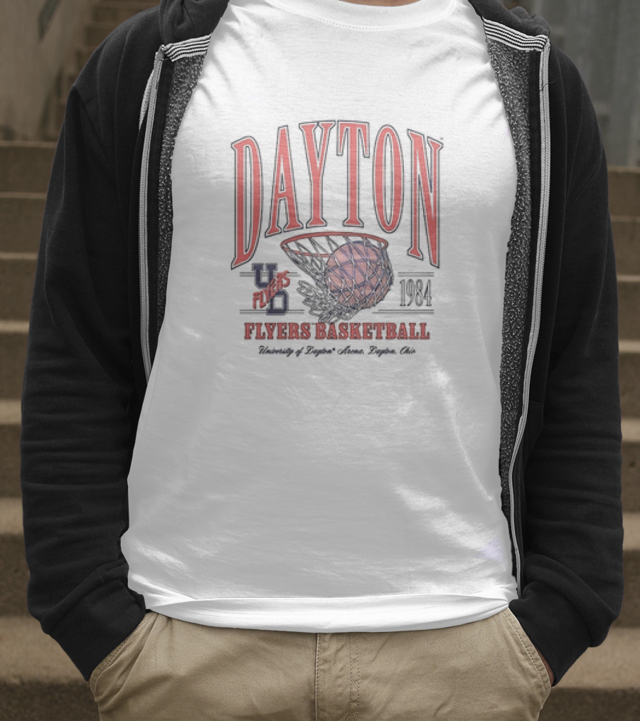 Dayton Flyers Basketball 1983 84 College Basketball Team Vintage Style T-Shirt