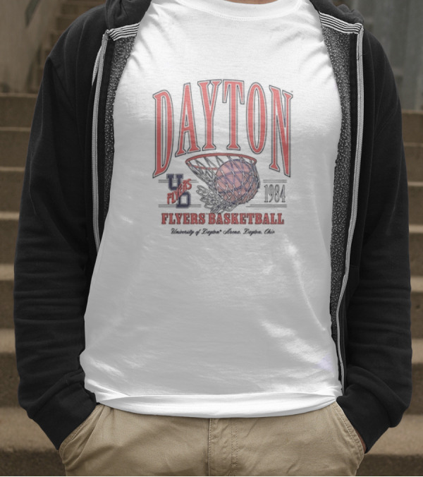 Dayton Flyers Basketball 1983 84 College Basketball Team Vintage Style T-Shirt