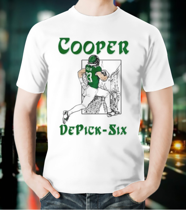 Cooper DePick-Six Cooper Philadelphia Eagles Football Player Illustration T-Shirt