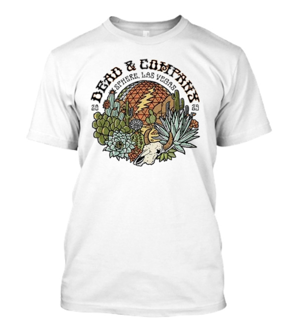 Dead & Company March 2025 Sphere Las Vegas NV Cactus Lightning Bolt T-Shirt
