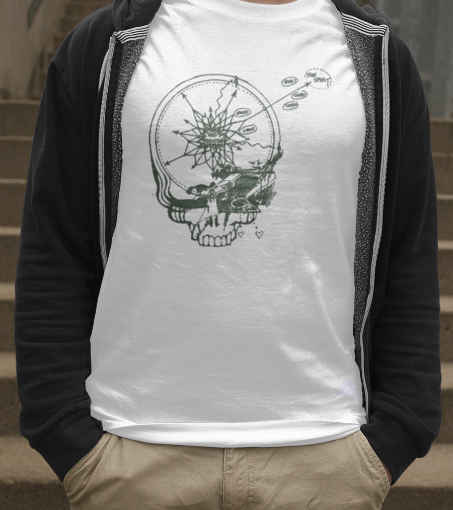 Dead & Company Psychedelic Skull Staring At Goats 2025 T-Shirt