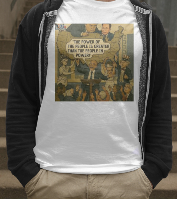 Cory Booker The Power Of The People Is Greater Than The People In Power USA Checks And Balances 2025 T-Shirt