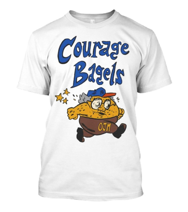 Courage Bagels OJM Character With New York Mets Cap T-Shirt