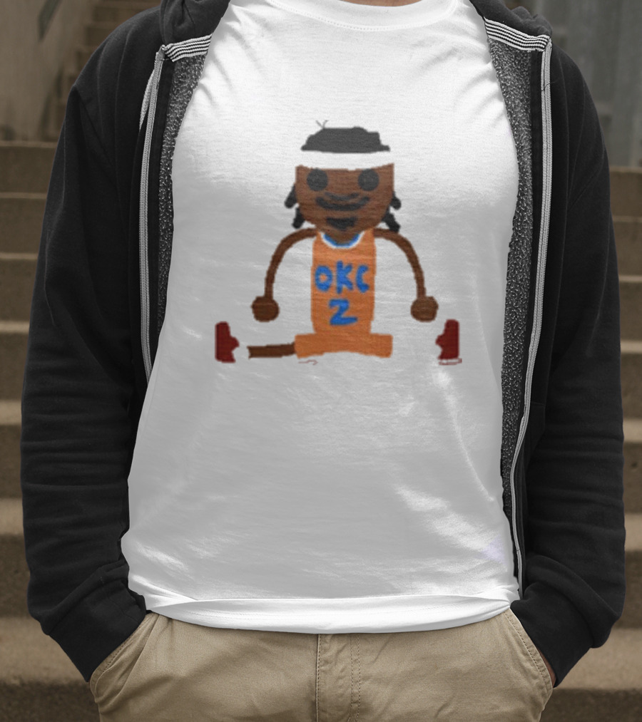 Oklahoma City Thunder Shai Gilgeous-Alexander Crochet Style OKC 2 T-Shirt