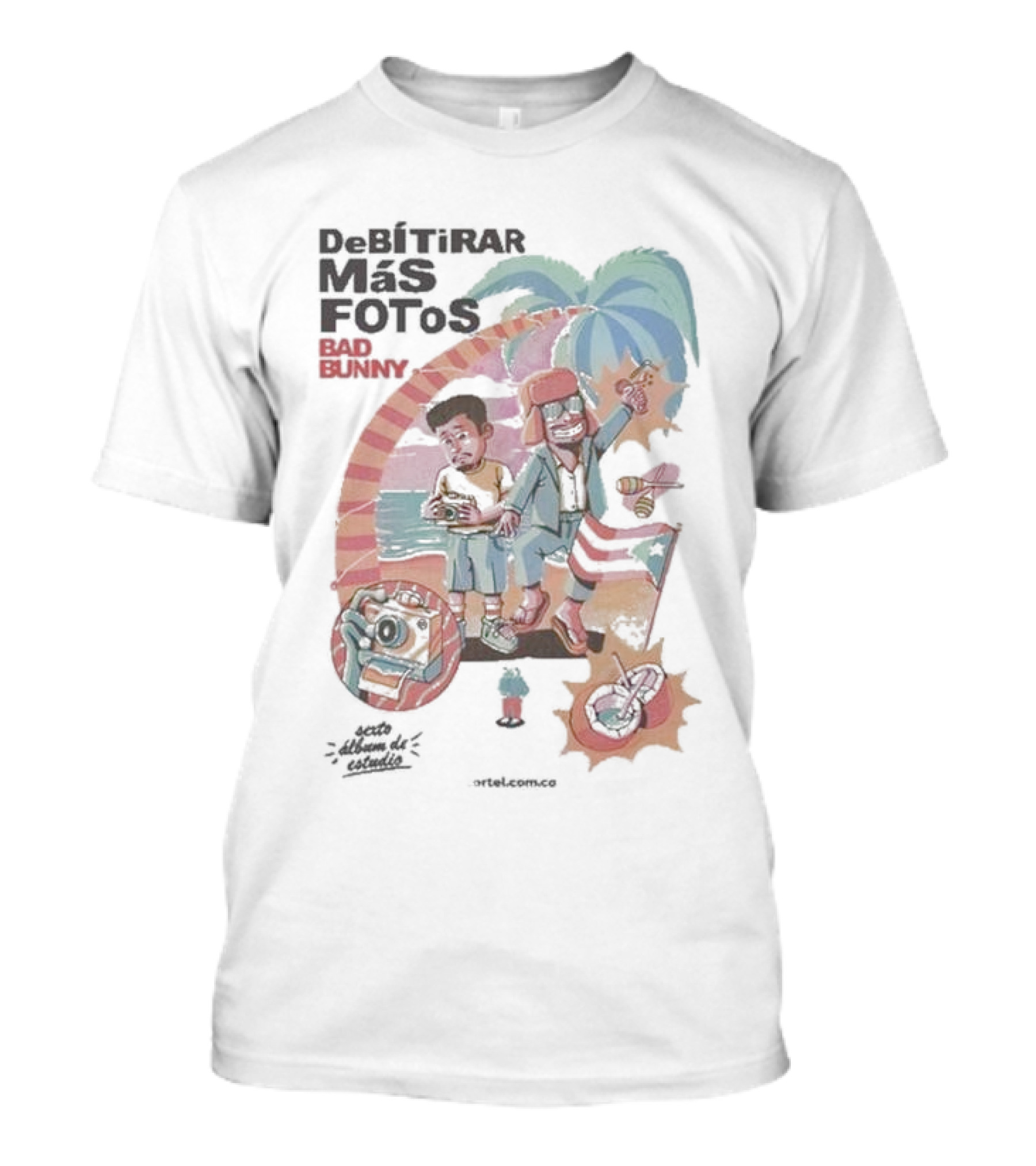 Debí Tirar Más Fotos Bad Bunny Isla Magica Palm Trees Tropical Vibes T-Shirt