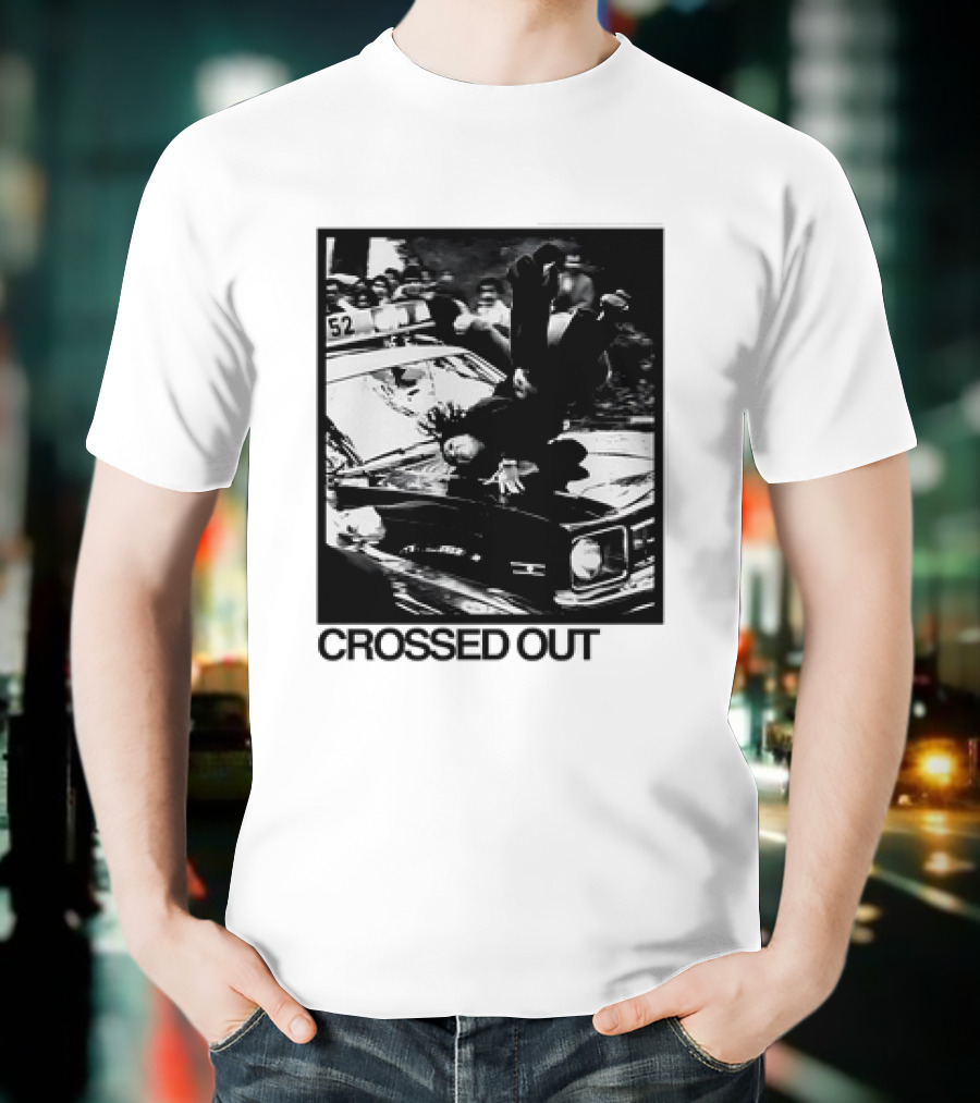 Crossed Out Never Forget Protest Scene Vintage Photography T-Shirt