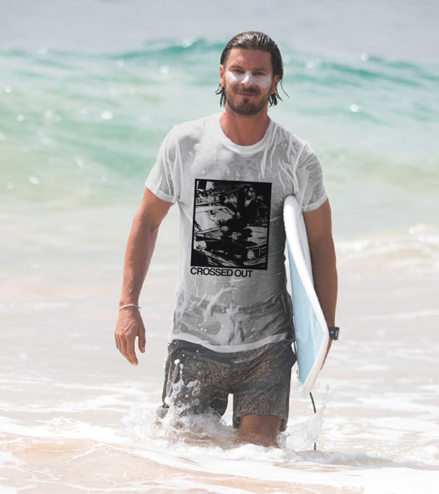 Crossed Out Never Forget Protest Scene Vintage Photography T-Shirt