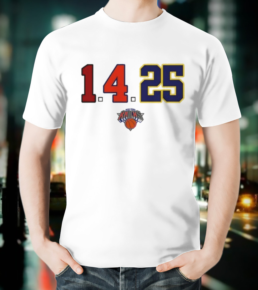 Derrick Rose Numbers 14 25 New York Knicks T-Shirt