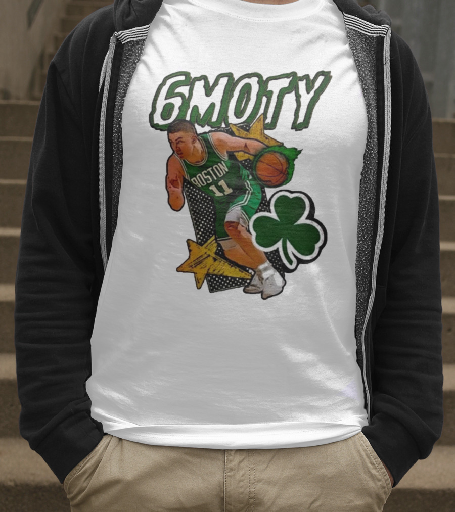 Boston Celtics Derrick White Payton Pritchard 6Moty Shamrock Basketball T-Shirt