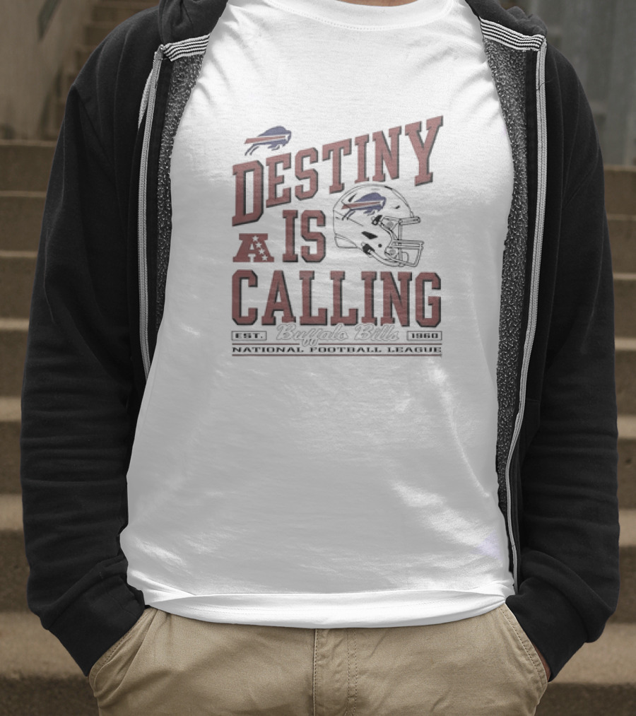 Destiny Is Calling Vintage Buffalo Bills Football Helmet T-Shirt