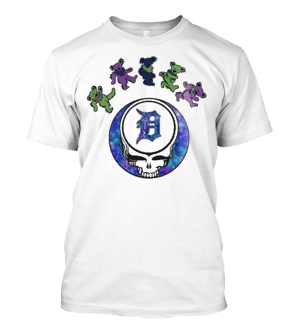 Detroit Tigers 2025 Grateful Dead Bears Skull Baseball Event T-Shirt