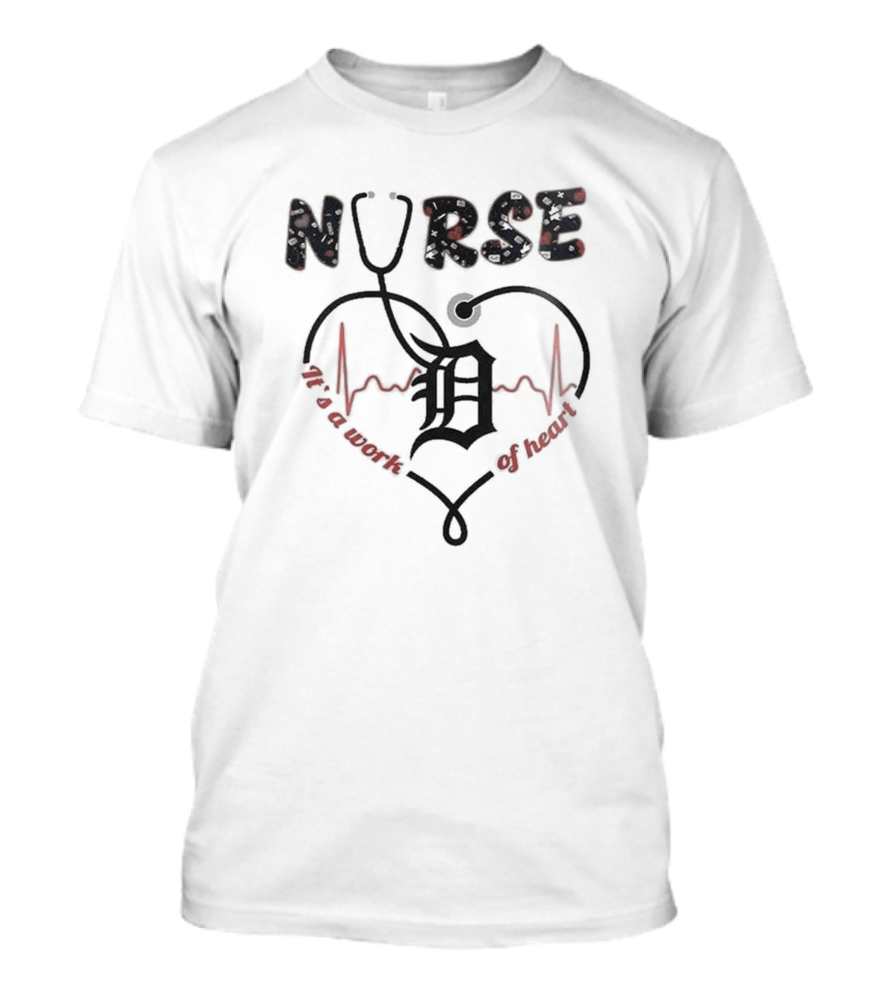 Nurse Heartbeat Detroit Tigers Nurses Appreciation Night 2025 T-Shirt