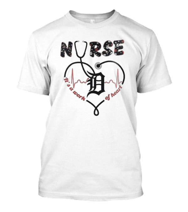 Nurse Heartbeat Detroit Tigers Nurses Appreciation Night 2025 T-Shirt