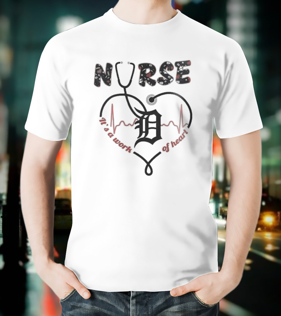 Nurse Heartbeat Detroit Tigers Nurses Appreciation Night 2025 T-Shirt