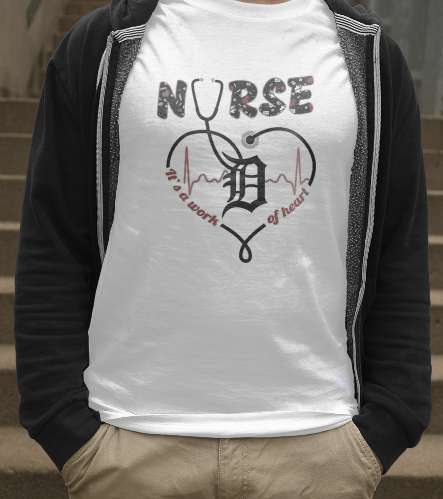 Nurse Heartbeat Detroit Tigers Nurses Appreciation Night 2025 T-Shirt