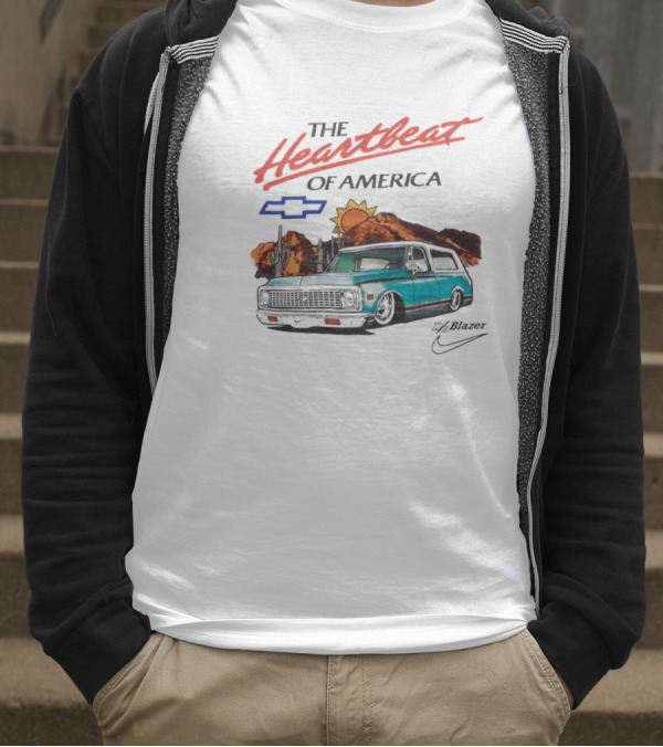 Devin Booker Chevrolet Max90 Heartbeat Of America Vintage Truck Sunset Desert Scene T-Shirt